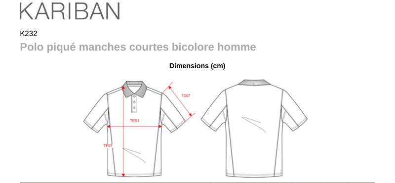 Schema mesures K232