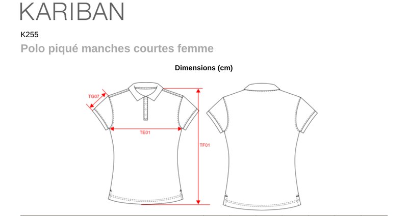 Schema mesures K255