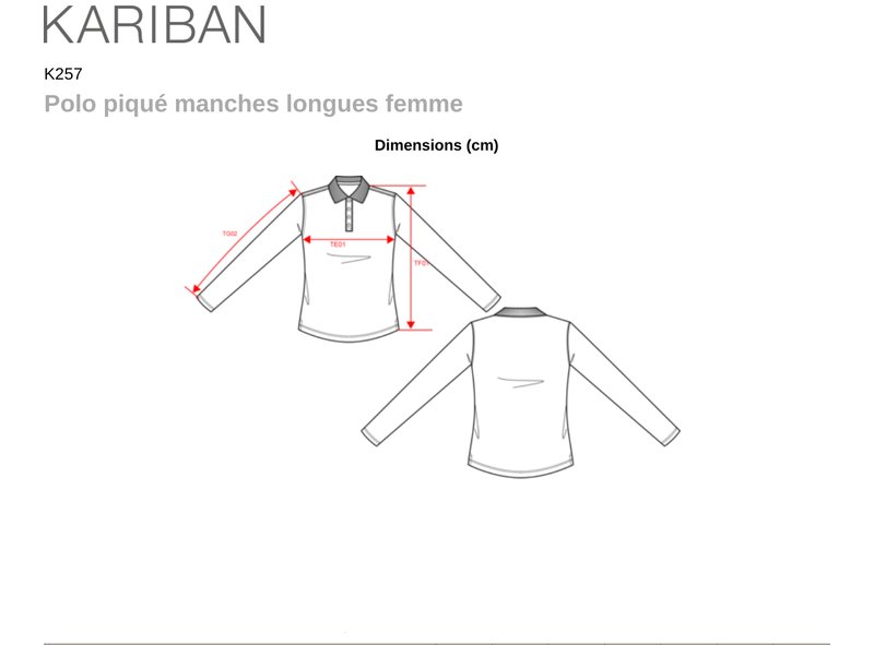 Schema mesures K257