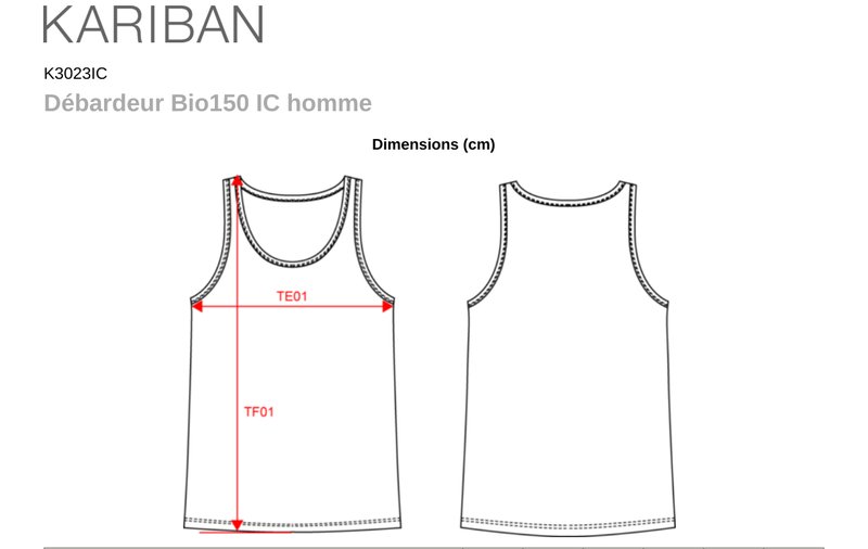 Schema mesures K3023IC