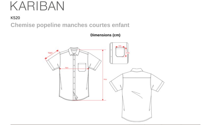 Schema mesures K520