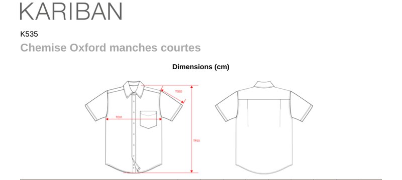 Schema mesures K535