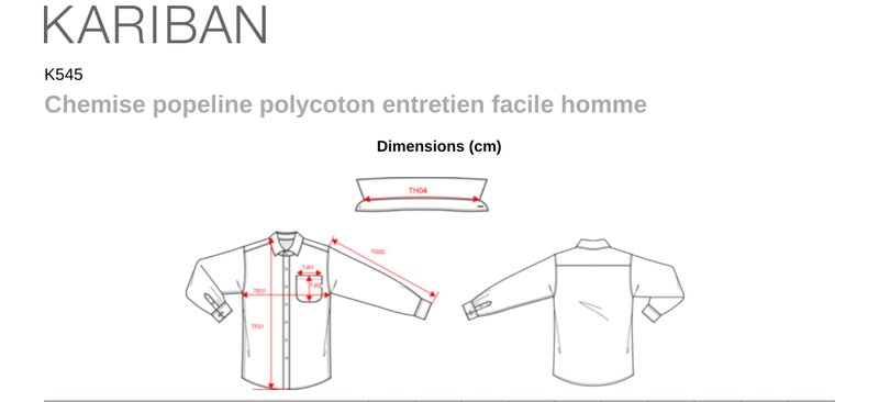 Schema mesures K545