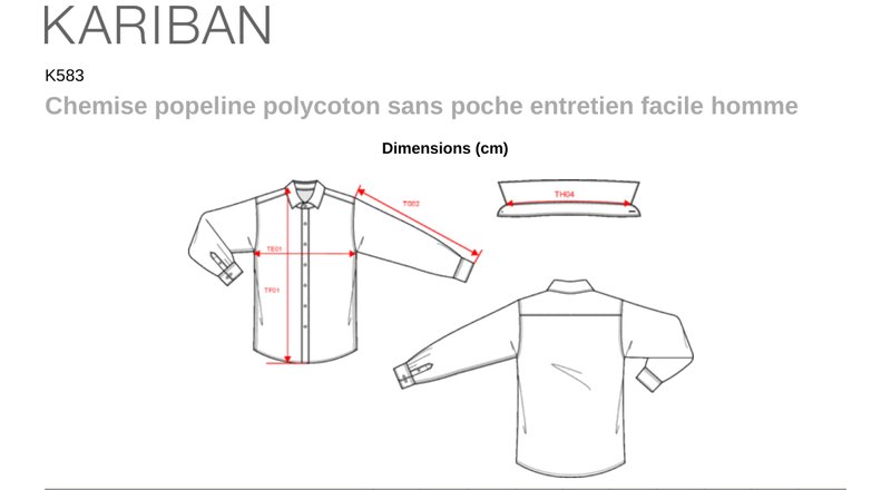 Schema mesures K583