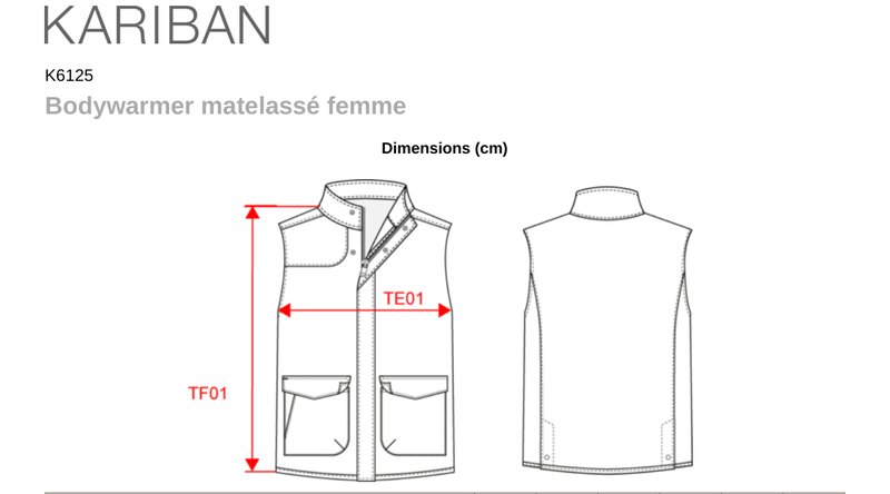 Schema mesures K6125