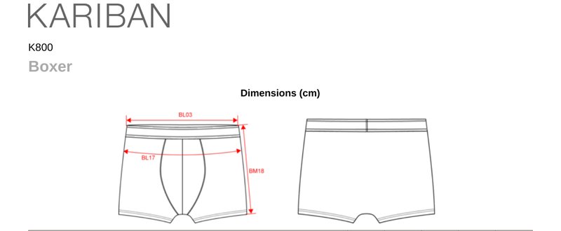 Schema mesures K800