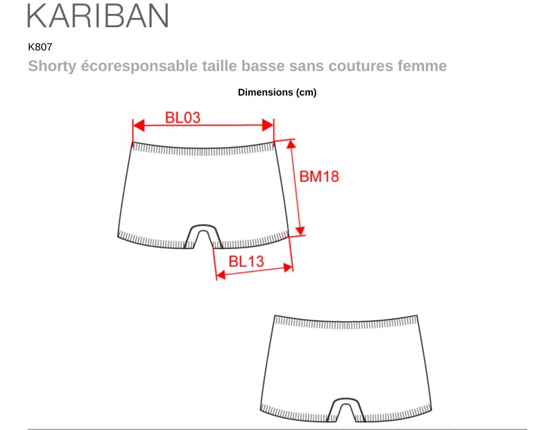 Schema mesures K807
