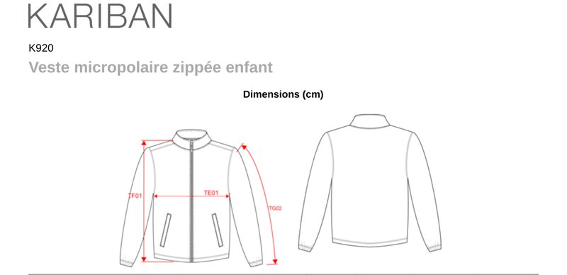 Schema mesures K920