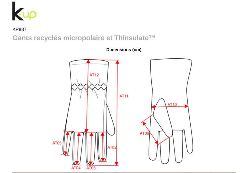Schema mesures KP887