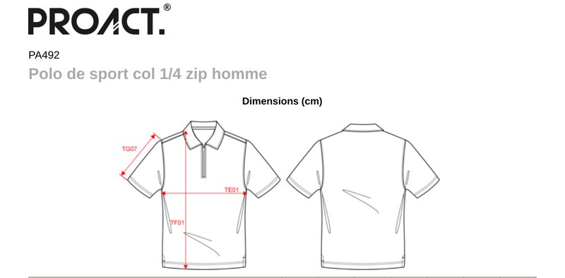 Schema mesures PA492