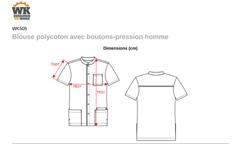 Schema mesures WK505